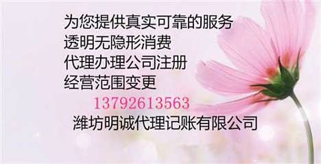 代理記賬 明誠代理記賬 奎文泰華代理記賬公司